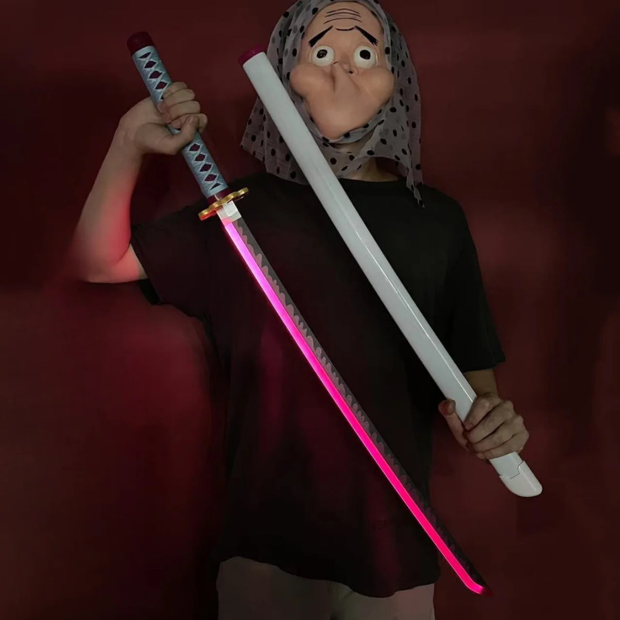 Mitsuris Love Katana – Luminous LED 40" (104cm) Cosplay Sword – Pink Edition